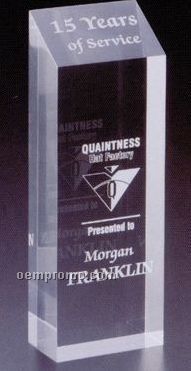Corporate Series Acrylic Rectangular Slanted Top Award (3 1/2"X10"X2")