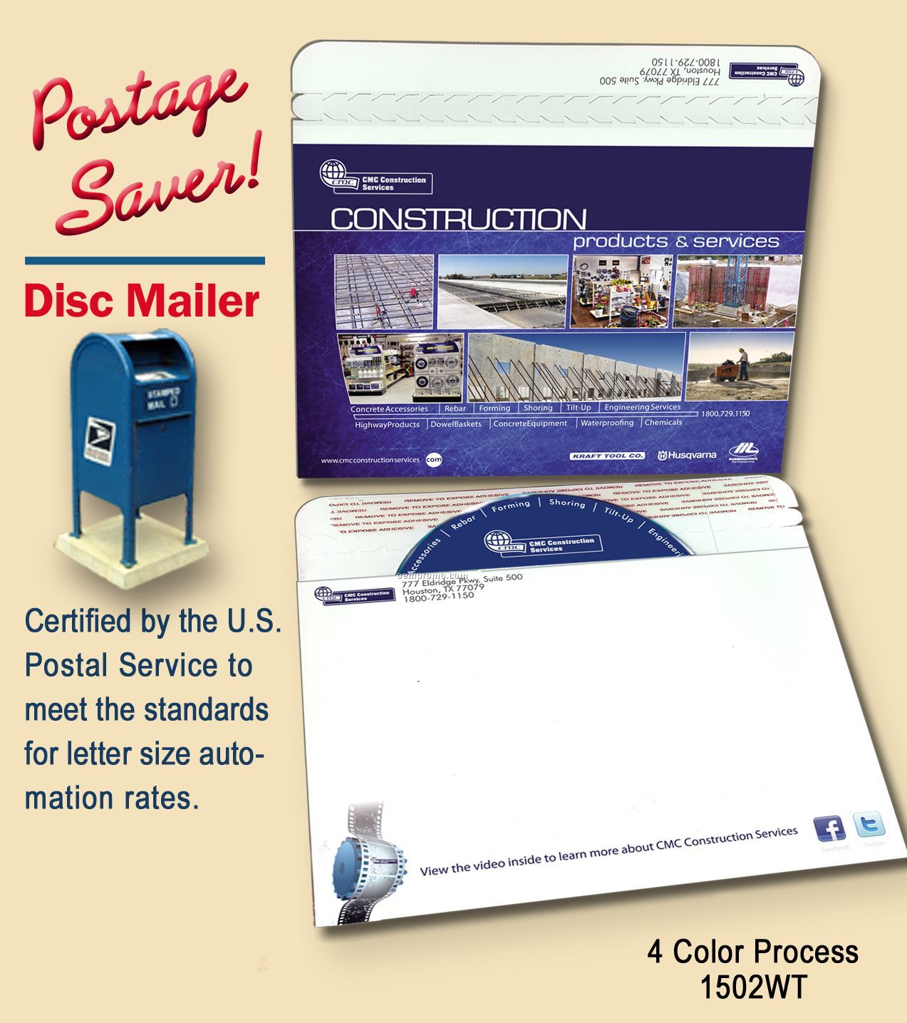 Postage Saver Deluxe Zip Strip Media Mailer