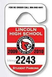 Rounded Hang Tag Parking Permit (0.015" Polyethylene)