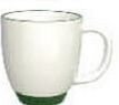 14 Oz. White/Green Heartland Bistro Cup