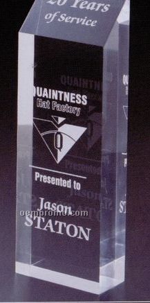 Corporate Series Acrylic Rectangular Slanted Top Award (4"X12"X2")