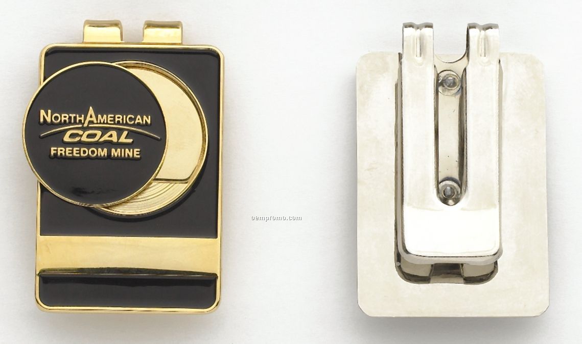 Deluxe Money Clip With 1" Magnetic Ball Marker