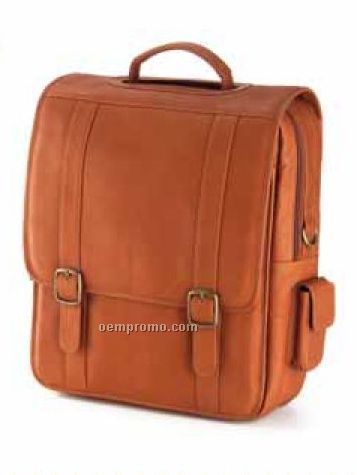 Vertical Convertible Laptop Bag - Vachetta Leather