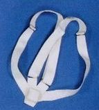 White Double Strap Web Carrying Belt W/ Woven Pole Pocket