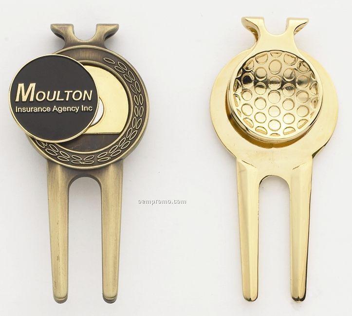 Classic Divot Tool/ Money Clip With 1