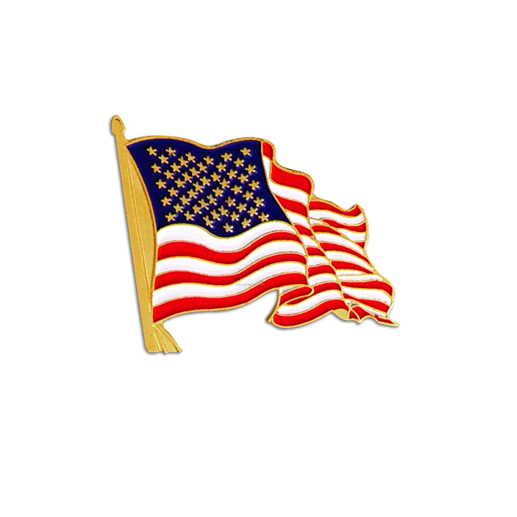 Die Struck American Flag Lapel Pin
