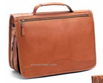 Expandable Flap Briefcase - Vachetta Leather