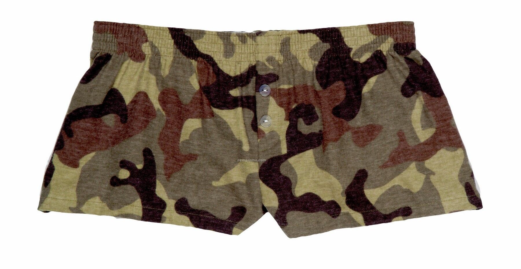 Ladies' Camo Print Flannel Bitty Boxer Shorts