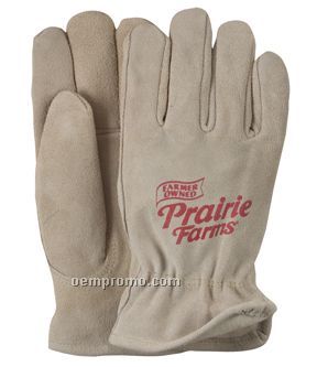 Men's Premium Suede Cowhide Leather Gloves W/Thermolite Lining (M-xl)