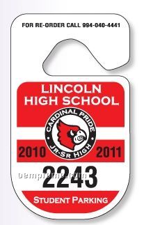 Rounded Hang Tag Parking Permit (0.035" Recycled Polyethylene)