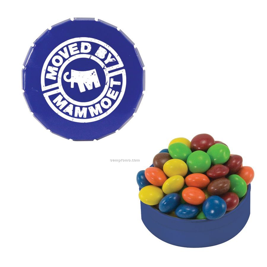 Small Royal Blue Snap-top Mint Tin Filled With Chocolate Littles
