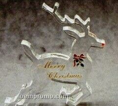 Acrylic Paperweight Up To 9 Square Inches / Reindeer