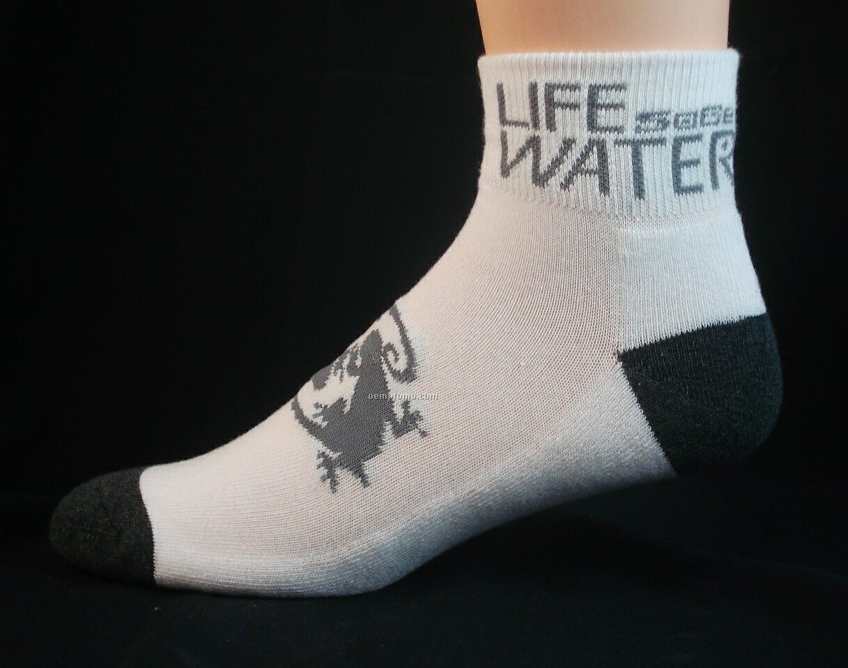 Custom-woven Organic Cotton Sport Sock - Quarter