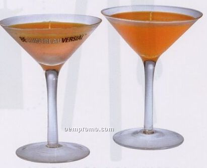 Glass 6 Oz. Martini Glass With Candle