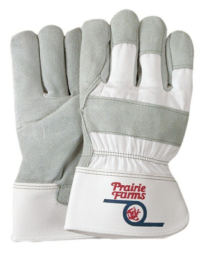 Men's Select Suede Cowhide Leather Palm Construction Gloves (Large)