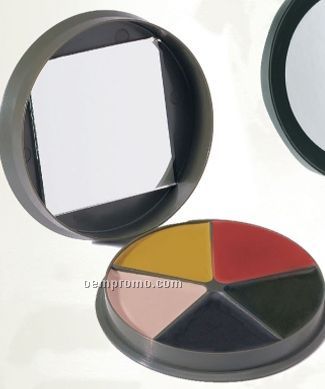Gi Type 5-color Camouflage Face Paint Compact With Mirror