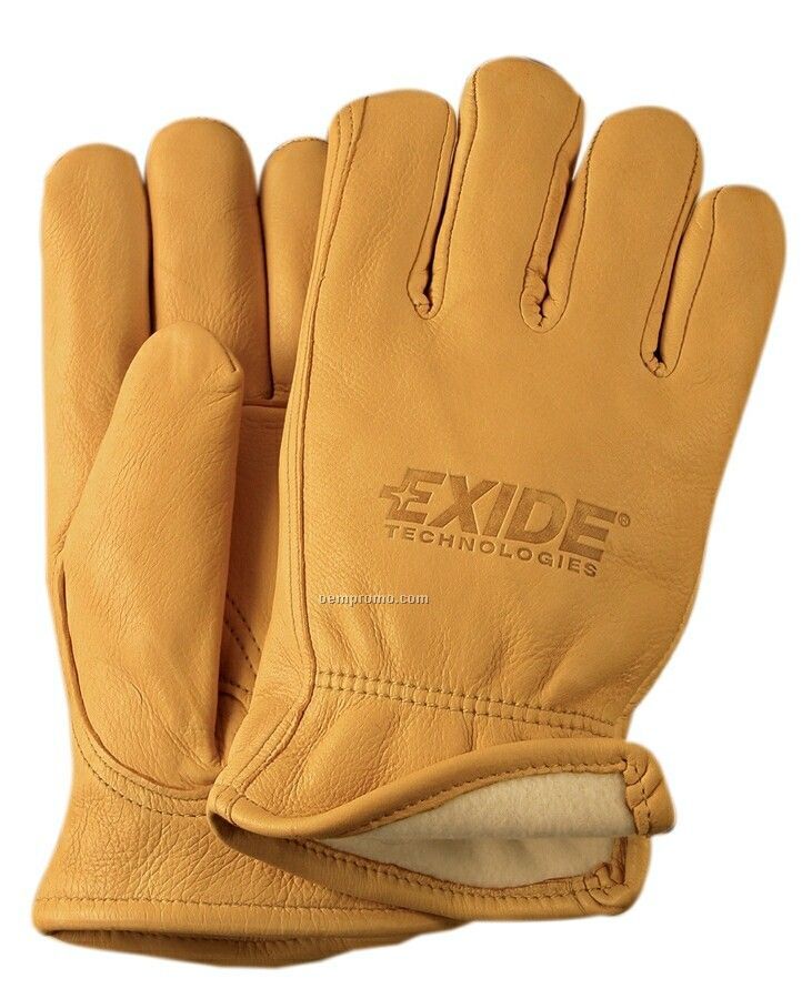 Men's Premium Grain Deerskin Leather Gloves W/Thinsulate Lining (S-xl)