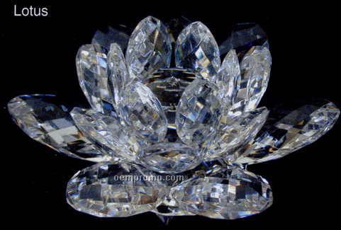 Optic Crystal Lotus Figurine