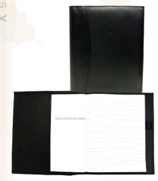 Black Leatherette Bi Fold Journal