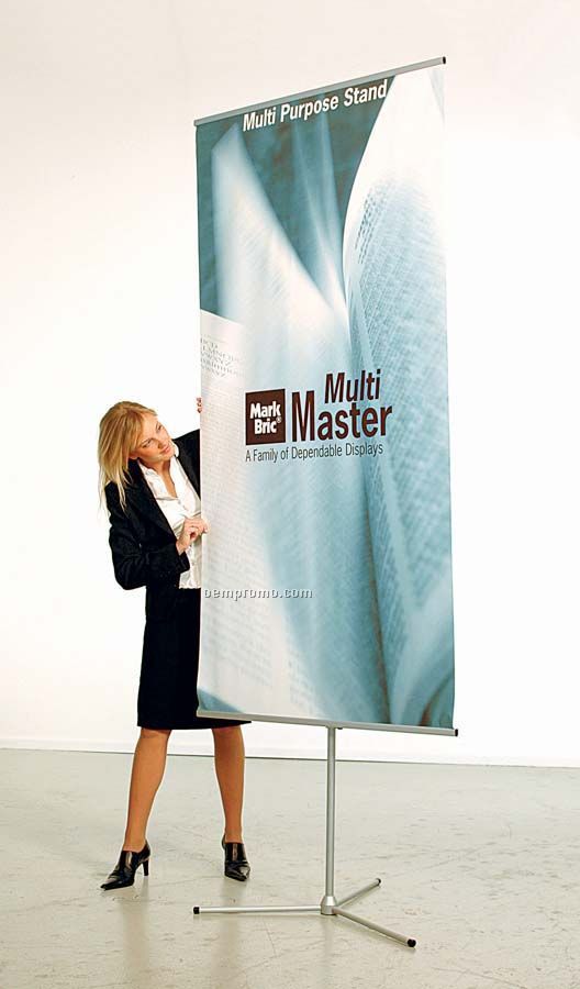 Multimaster Banner Stand With 35"X60" Scrim Vinyl Banner