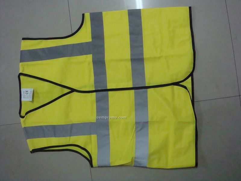 Reflective Vest In Fluorescent Yellow Color