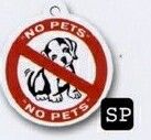Round No Pets Hanging Air Freshener