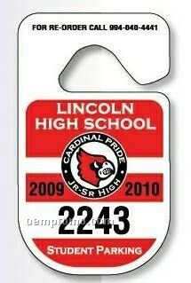 Rounded Hang Tag Parking Permit (0.035