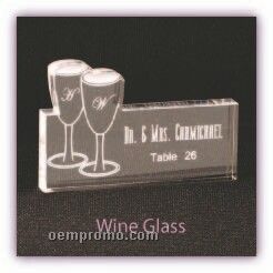 Table Seating Placecards Custom Engraved, Wine Glass Approx. Size 3