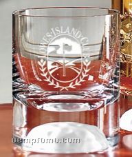 12 Oz. Fairway On The Rocks Glass (Set Of 4 - Light Etched)