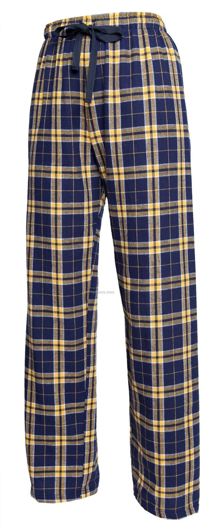 Adult Team Pride Flannel Pant In Navy Blue & Gold Plaid