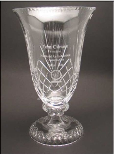 Raleigh Trumpet Vase-crystal