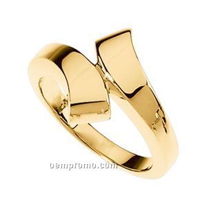 14ky 15mm Ladies' Metal Fashion Ring