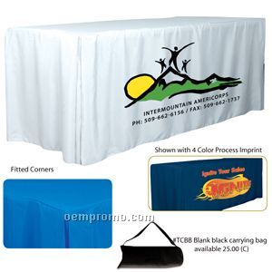 4 Sided 6' Fitted Style Table Cover (4 Color Process)