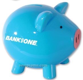 Blue Piggy Bank (Printed)