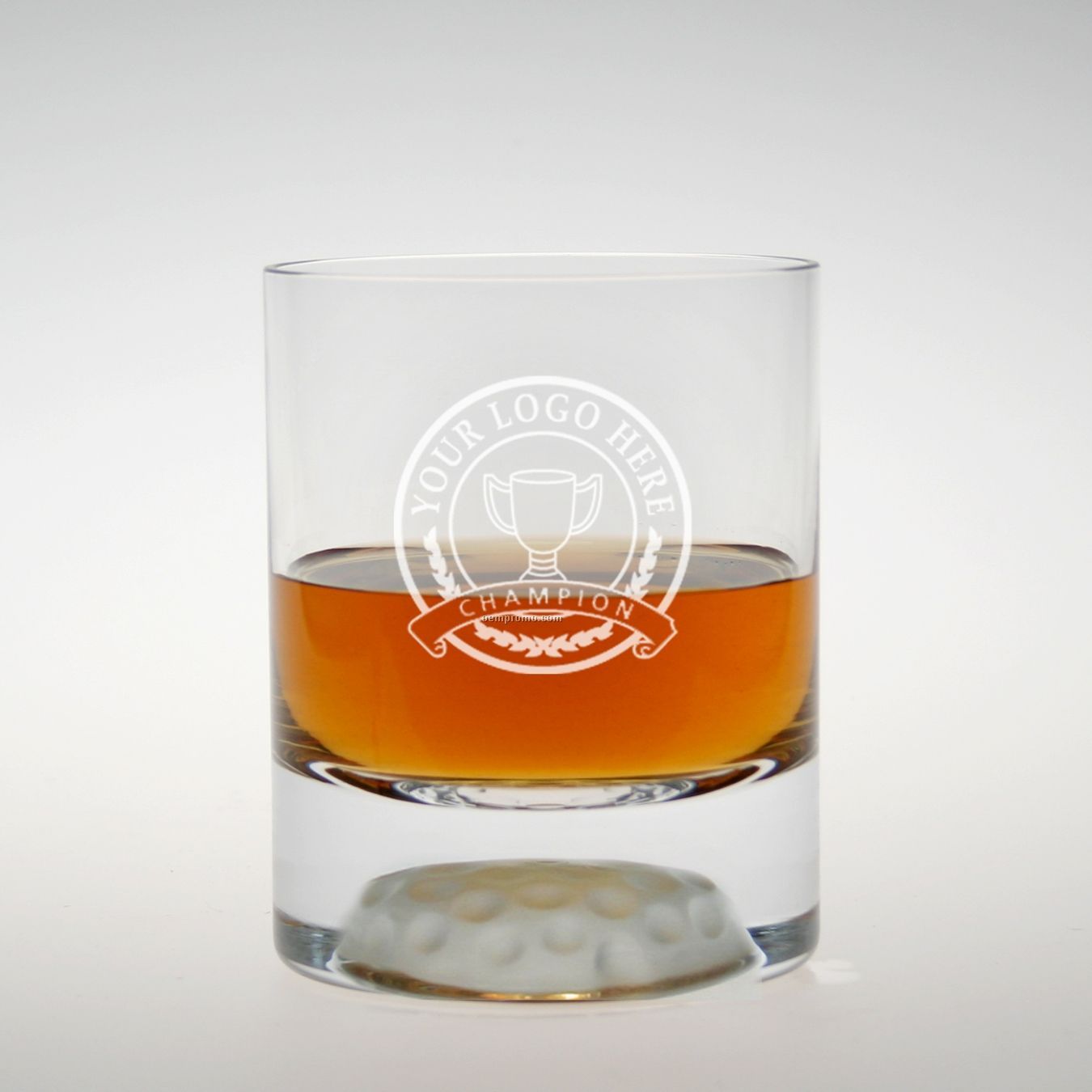 12 Oz. Fairway On The Rocks Glass (Set Of 4 - Deep Etched)