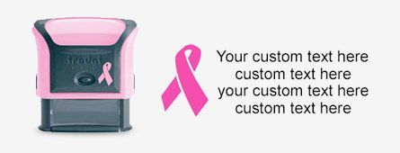 Breast Cancer Awareness 2-color Self-inking Stamp
