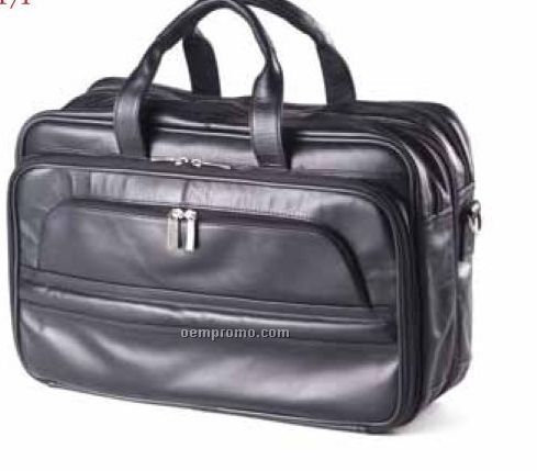Expandable Executive Laptop Case - Quinley Leather