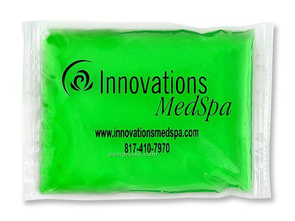 Green Freeze - Solid Ice/Heat Pack With Black, Blue Or Red Imprint (6"X8")