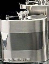 Satinized Stainless Steel Chrome Flask (6 Oz.)