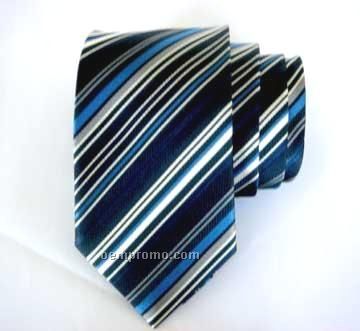 Silk Necktie - Dark Stripe