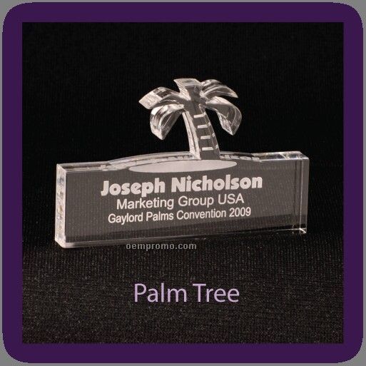 Table Seating Placecards Custom Engraved, Palm Tree Approx. Size 3