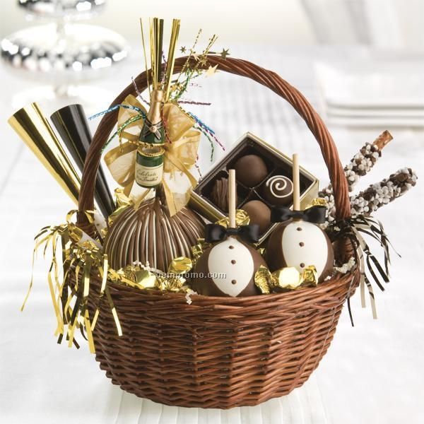 Celebration Basket - Apples/ Ornament/ Candy/ Horns (12.5"X12.5"X15")