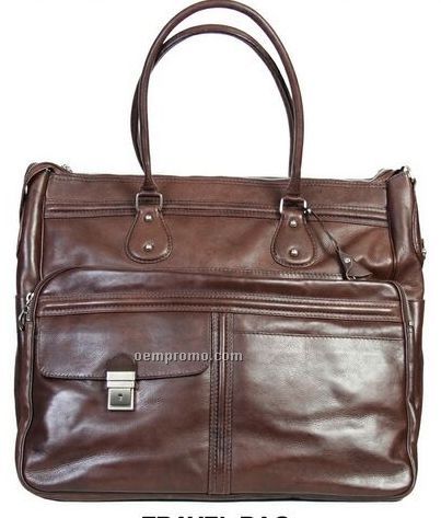 Hand Stained Calf Leather Travel Carry On Bag