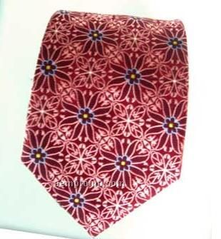Silk Necktie - Floral Pattern