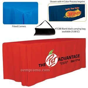 4 Sided 8' Fitted Style Table Cover (4 Color Process)
