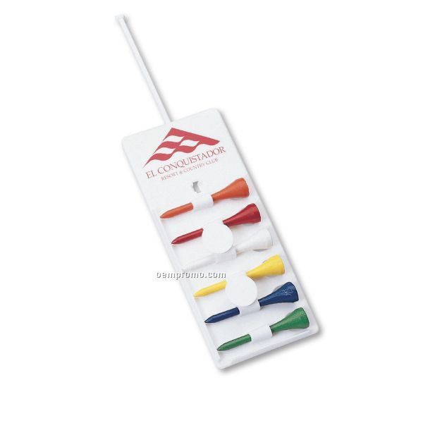 Golfer Caddy W/ 6 Tees & 2 Ball Markers