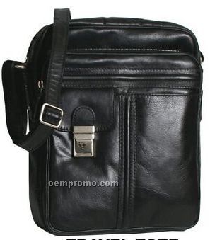 Hand Stained Calf Leather Travel Shoulder Bag