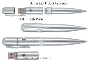 Multifunction USB Flash Drive With Pen / 128mb Memory