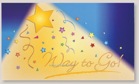 To The Stars Achievement Card W/ Unlined Envelope