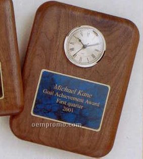 Vertical Walnut Round Edge Wooden Clock Plaques